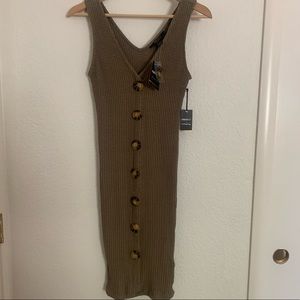 Forever 21 Ribbed Bodycon Dress in Green